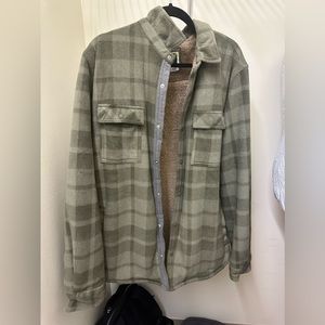 Fuzzy plaid flannel